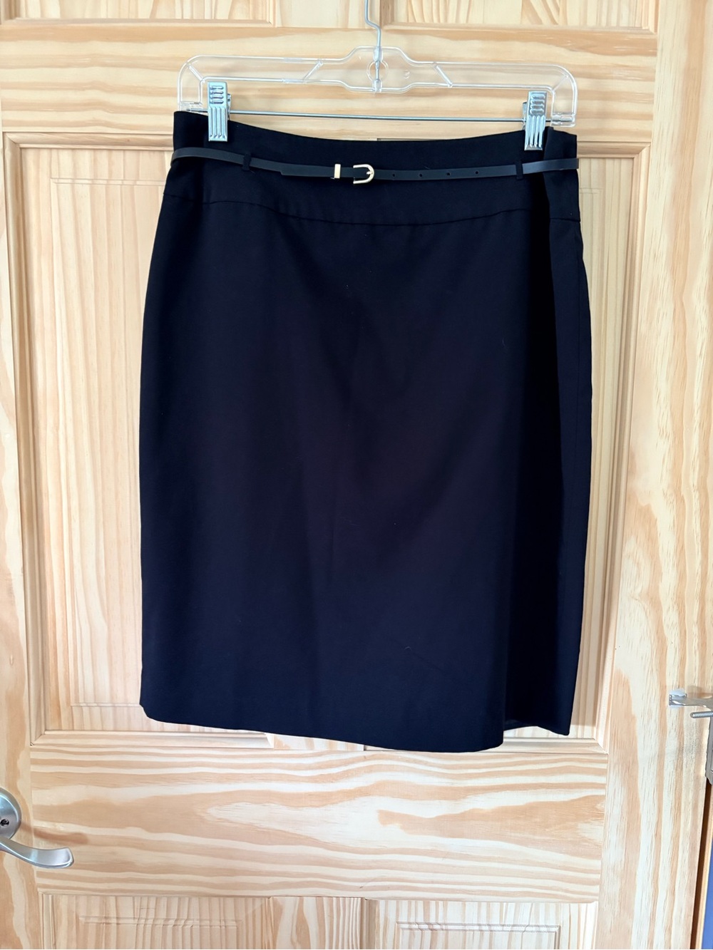 Liz Claiborne Black Pencil Skirt with Slim Waist Belt